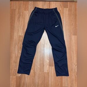 Nike Men's Tennis Track Pants M Blue Elastic Waistband Casualf
